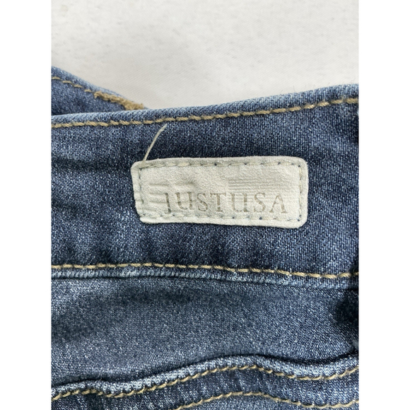 Womans Just USA Blue Jeans Size 8 Style JP963 Distressed Frayed Hem 0256/D-5 - Picture 5 of 6